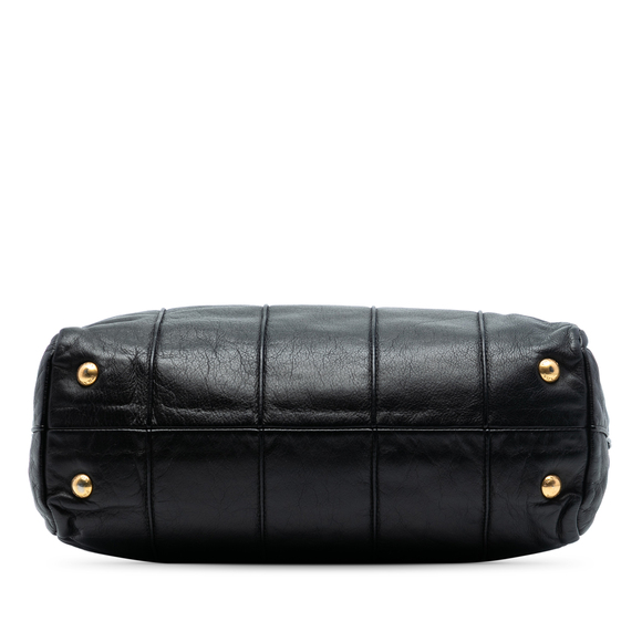 Pre-Loved Prada Soft Calf Frame Top Handle Bag - Picture 3 of 6